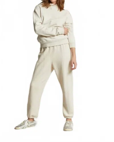 Perfectwhitetee Stevie Fleece Easy Sweatpants In Sugar In Neutral