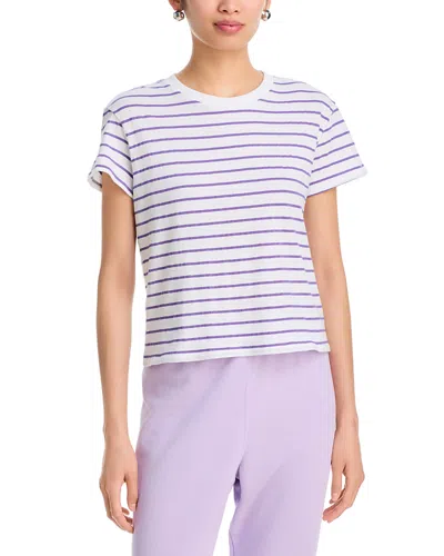 Perfectwhitetee Stripe Boxy Crewneck Tee In White