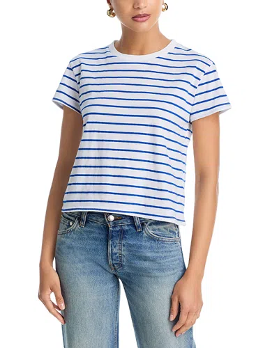 Perfectwhitetee Stripe Boxy Crewneck Tee In Multi