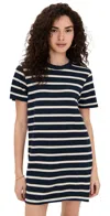 Perfectwhitetee Striped Recycled Cotton Dress Navy/natural Stripe