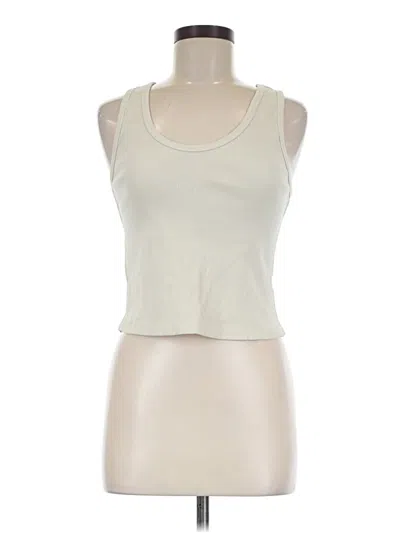 Pre-owned Perfectwhitetee Tank Top Ivory Halter Neckline Tops