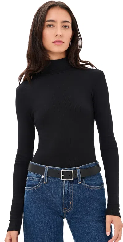 Perfectwhitetee Tati Turtleneck Top True Black