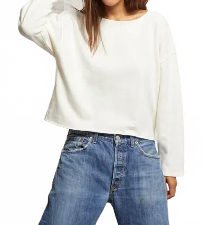 Perfectwhitetee Taylor Long Sleeve Top In Au Natural Clean In White