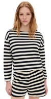 Perfectwhitetee Jesse Shorts In True Black/natural Stripe