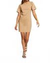 Perfectwhitetee Tiegan Dress In Dune In Multi
