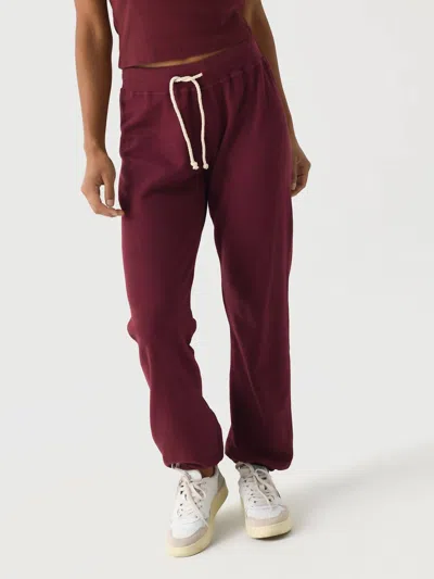 Perfectwhitetee Toni French Terry Jogger In Cranberry In Pink