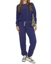Perfectwhitetee Toni French Terry Jogger Pant In Dusk In Blue