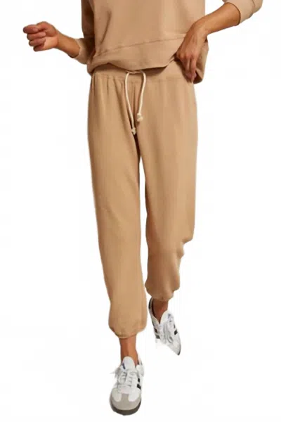 Perfectwhitetee Toni Terry Jogger In Dune In Brown