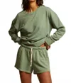 Perfectwhitetee Tyler French Terry Pullover Sweatshirt In Aloe In Green