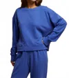 Perfectwhitetee Tyler French Terry Pullover Sweatshirt In Violet Blue In Blue