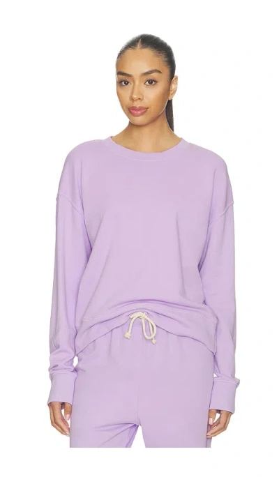 Perfectwhitetee Tyler French Terry Pullover Sweatshirt In Purple