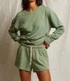 Perfectwhitetee Tyler French Terry Sweatshirt In Aloe In Green