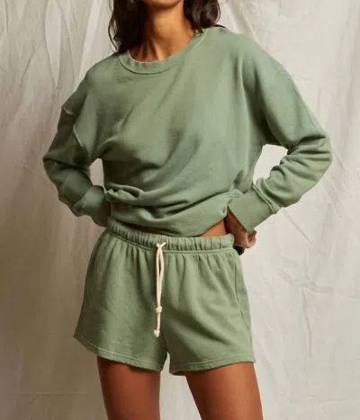Perfectwhitetee Tyler French Terry Sweatshirt In Aloe In Green