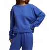 Perfectwhitetee Tyler Long Sleeve Sweatshirt In Violet Blue In Blue