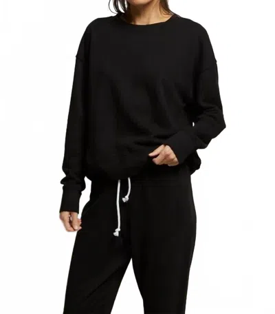 Perfectwhitetee Tyler Pullover Sweatshirt In True Black