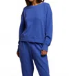Perfectwhitetee Tyler Long Sleeve Sweatshirt In Violet Blue In Blue