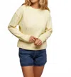 Perfectwhitetee Tyler Terry Pullover Sweatshirt In Banana In Yellow