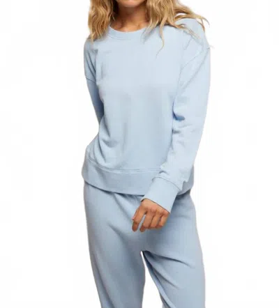 Perfectwhitetee Tyler Terry Pullover Sweatshirt In Sky Blue