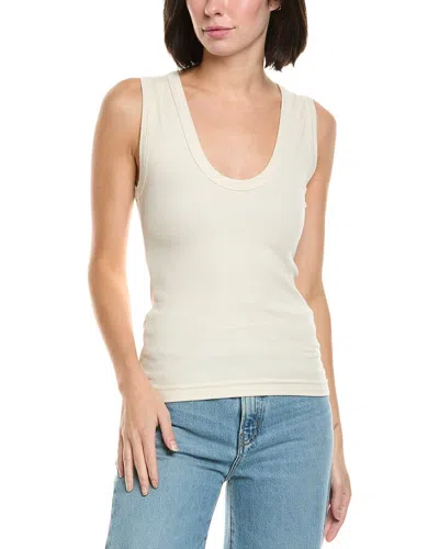 Perfectwhitetee U-neck Ribbed Tank In White