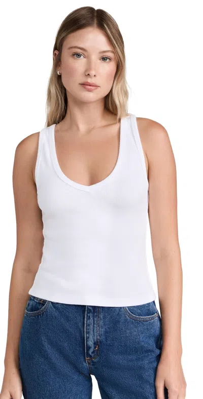 Perfectwhitetee V Neck Blondie Tank White