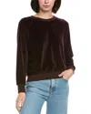 Perfectwhitetee Velour Shrunken Raglan Sweatshirt In Purple