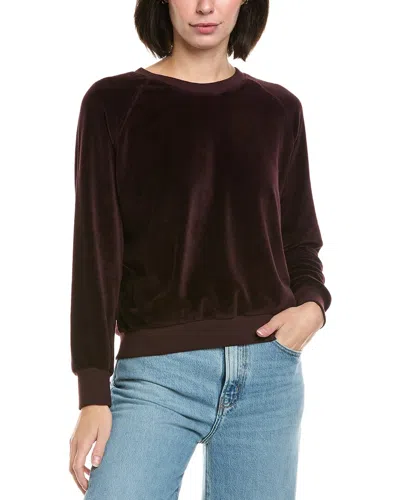 Perfectwhitetee Velour Shrunken Raglan Sweatshirt In Purple