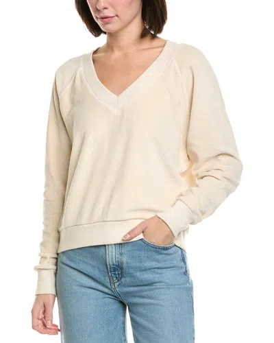 PERFECTWHITETEE PERFECTWHITETEE VELOUR V-NECK SWEATSHIRT
