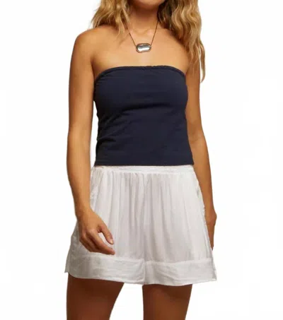Perfectwhitetee Vera Tube Top In Navy In Blue