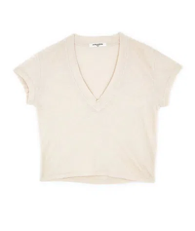 Perfectwhitetee Women's Alanis Recycled V-neck Tee In Sand In Beige