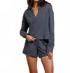 Perfectwhitetee Women's Liz Tenessee Jersey Pull On Short In Night In Gray