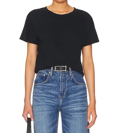 Perfectwhitetee Women's Boxy Crew Top In Black