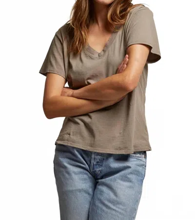 Perfectwhitetee Women's Hendrix Top In Mushroom In Brown