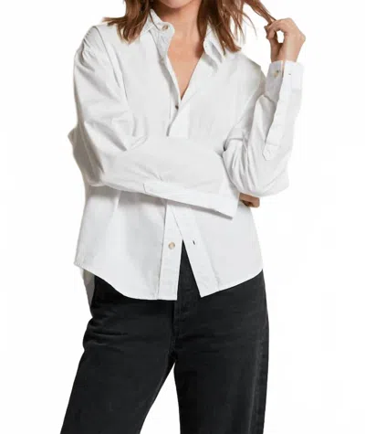 PERFECTWHITETEE WOMEN'S JAMES BUTTON DOWN TOP IN WHITE