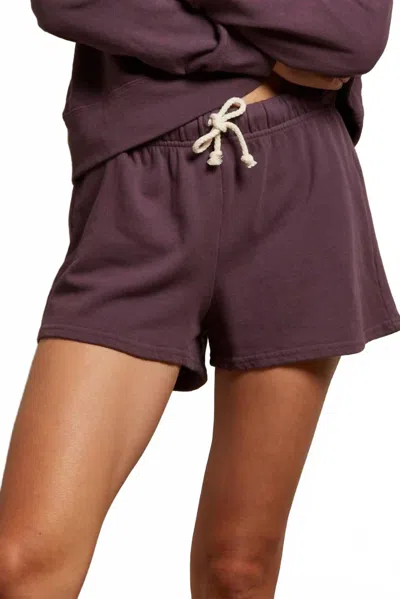 Perfectwhitetee Women's Layla Terry Shorts In Plum In Pink