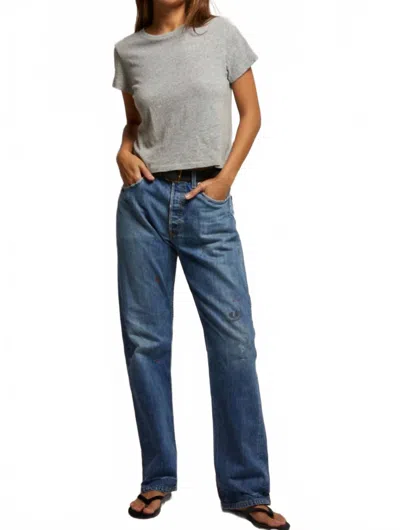 Perfectwhitetee Women's Lisa Recycle Cotton Slim Crew Tee In Heather Grey In Gray