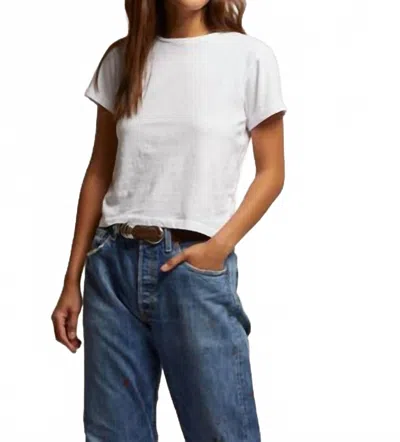 Perfectwhitetee Women's Lisa Recycle Cotton Slim Crew Top In White