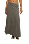 Perfectwhitetee Liza Slub Maxi Skirt In Heather Grey In Gray