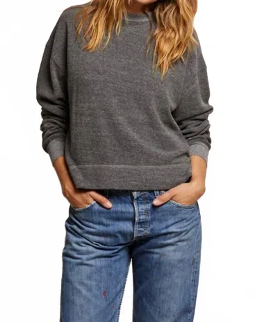 Perfectwhitetee Women's Mayer Reverse Fleece Crewneck Sweatshirt In Dark Heather Grey