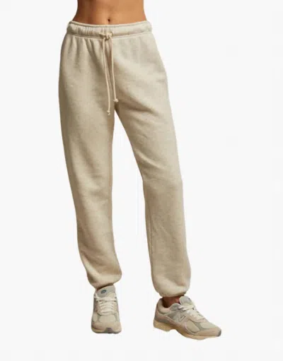 Perfectwhitetee Michelle Cotton Fleece Sweatpant In Oatmeal In Neutral