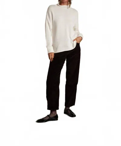 Perfectwhitetee Women's Nova Cotton Cashmere Mock Neck Sweater In Sugar In White