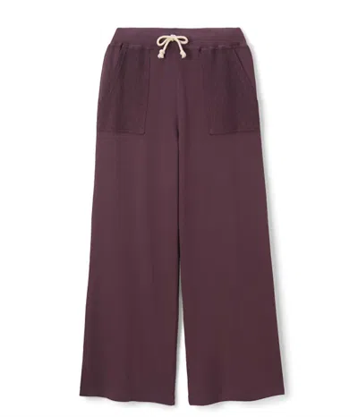Perfectwhitetee Women's Rosanna French Terry Reverse Pant In Plum In Purple