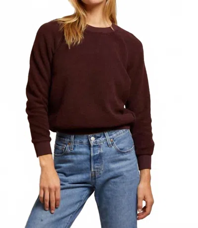 Perfectwhitetee Women's Ziggy Sweatshirt In Blackberry In Burgundy
