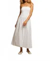 Perfectwhitetee Woven Poplin Strapless Dress In White In White
