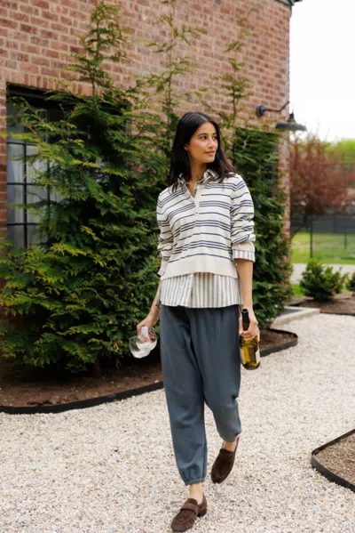 Perfectwhitetee Ximena Stripe In White