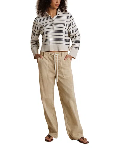 Perfectwhitetee Ximena Stripe Rugby Sweater In Multi