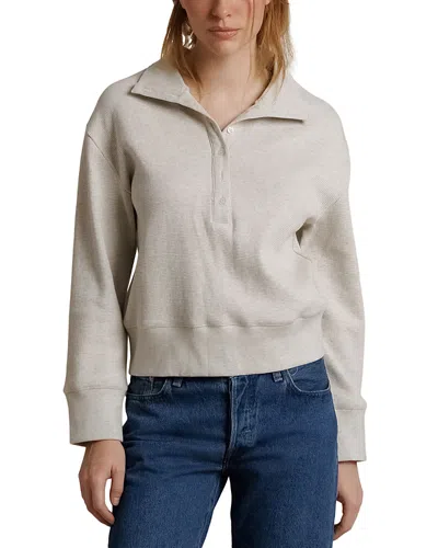 Perfectwhitetee Zia Cotton Waffle Collared Popover In Metallic