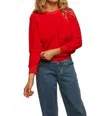 Perfectwhitetee Ziggy Inside Out Crewneck Sweatshirt In Poppy Red In Red