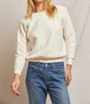 Perfectwhitetee Ziggy Inside Out Fleece Sweatshirt 2 In Bright Ivory