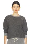 Perfectwhitetee Ziggy Inside Out Cotton Sweatshirt In Dark Heather Grey