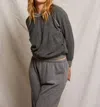 Perfectwhitetee Ziggy Fleece Shrunken Crew Sweatshirt In Dark Heather Grey